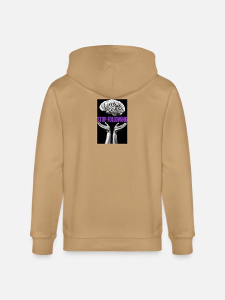 Stop Following Brain Hands - Stanley/Stella Cultivator Organic Zip Hoodie -