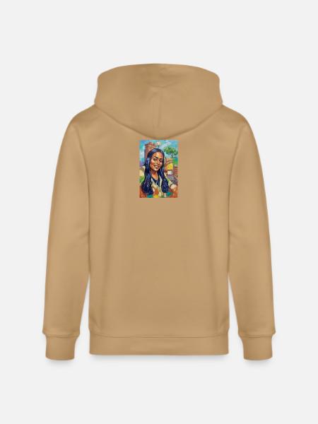 Bluehair City Portrait - Stanley/Stella Cultivator Organic Zip Hoodie - natural raw