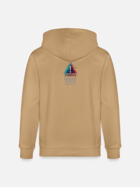Warning Triangle Gradient - Stanley/Stella Cultivator Organic Zip Hoodie -