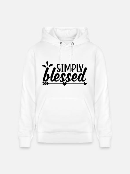 Simply Blessed - Heavyweight Unisex Hoodie CRUISER by Stanley/Stella - white