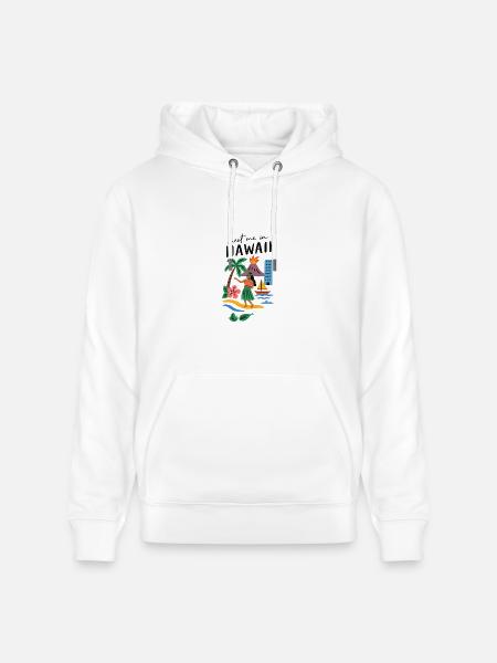 Hawaii Adventure Summer Tee - Heavyweight Unisex Hoodie CRUISER by Stanley/Stella - white