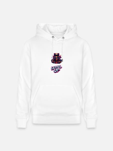 Neon Level Up Arcade - Heavyweight Unisex Hoodie CRUISER by Stanley/Stella - white