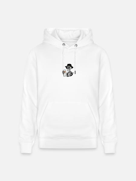 Skeleton Whiskey Noir - Heavyweight Unisex Hoodie CRUISER by Stanley/Stella - white