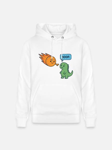 Meteor Buddy and Dino Boop - Heavyweight Unisex Hoodie CRUISER by Stanley/Stella - white