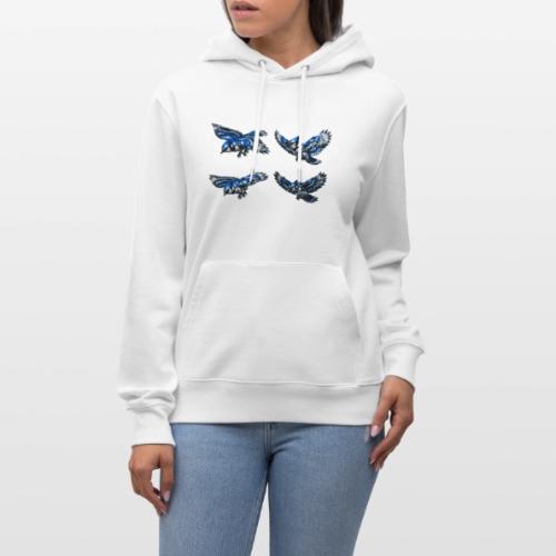 Silver Blue Jay Flight Stages - Heavyweight Unisex Hoodie CRUISER by Stanley/Stella