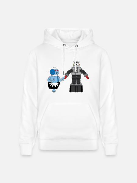 Rosie and Lost in Space Robot - Heavyweight Unisex Hoodie CRUISER by Stanley/Stella - white