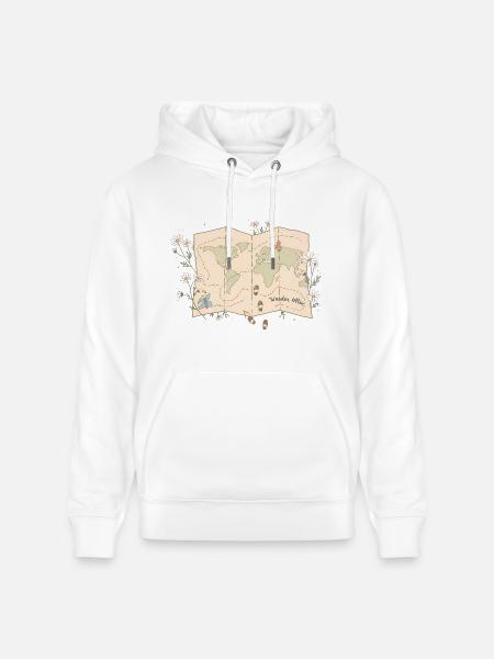 Wander Often Map - Heavyweight Unisex Hoodie CRUISER by Stanley/Stella - white