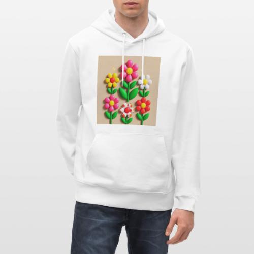 3D Flowers and Butterflies in Amber, Floral Design - Heavyweight Unisex Hoodie CRUISER by Stanley/Stella
