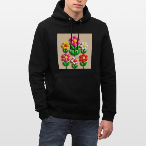 3D Flowers and Butterflies in Amber, Floral Design - Heavyweight Unisex Hoodie CRUISER by Stanley/Stella