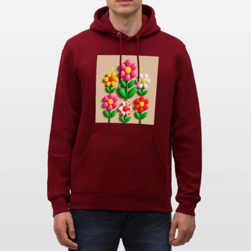3D Flowers and Butterflies in Amber, Floral Design - Heavyweight Unisex Hoodie CRUISER by Stanley/Stella
