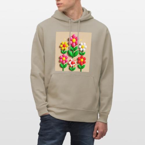 3D Flowers and Butterflies in Amber, Floral Design - Heavyweight Unisex Hoodie CRUISER by Stanley/Stella