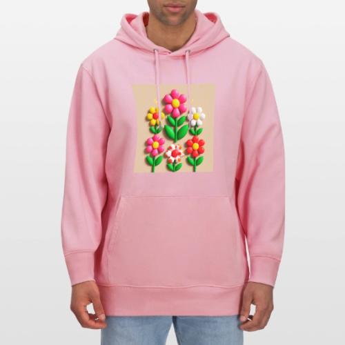 3D Flowers and Butterflies in Amber, Floral Design - Heavyweight Unisex Hoodie CRUISER by Stanley/Stella