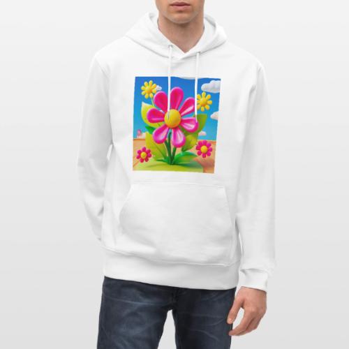 Pink Floral Peace | Sky & Nature Design - Heavyweight Unisex Hoodie CRUISER by Stanley/Stella