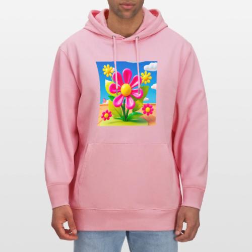 Pink Floral Peace | Sky & Nature Design - Heavyweight Unisex Hoodie CRUISER by Stanley/Stella