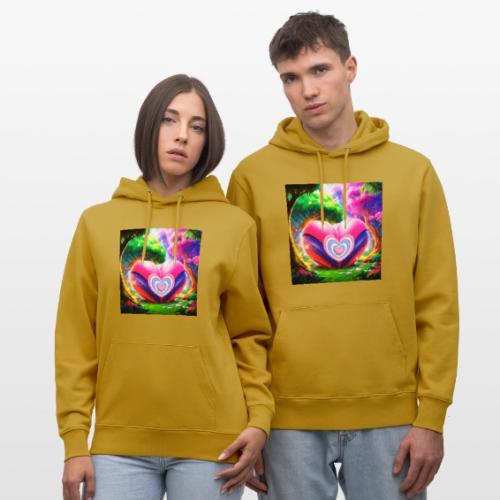 Double heart, fantasy, landscapes enjoy the magic - Heavyweight Unisex Hoodie CRUISER by Stanley/Stella