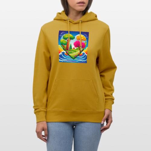 Heart, fantasy, landscapes, nature, fantasy - Heavyweight Unisex Hoodie CRUISER by Stanley/Stella
