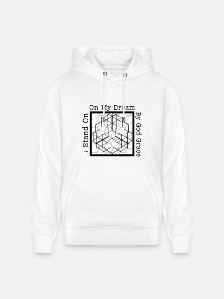 On My Dream Fractal Web - Heavyweight Unisex Hoodie CRUISER by Stanley/Stella - white