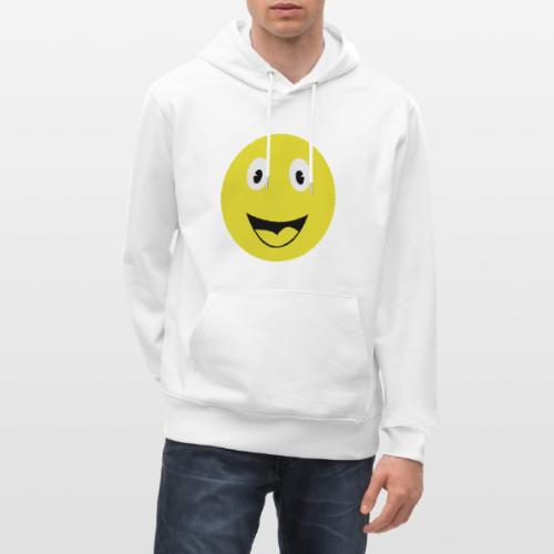Yellow Happy Face Print - Heavyweight Unisex Hoodie CRUISER by Stanley/Stella