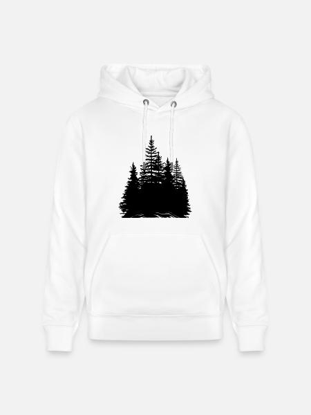 pine trees - Heavyweight Unisex Hoodie CRUISER by Stanley/Stella - white