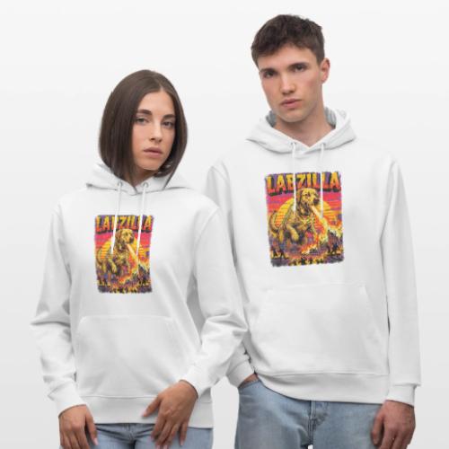 Labzilla Giant Yellow Labrador Monster Tee - Heavyweight Unisex Hoodie CRUISER by Stanley/Stella