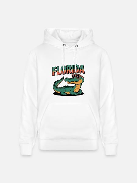 Florida Alligator - Heavyweight Unisex Hoodie CRUISER by Stanley/Stella - white