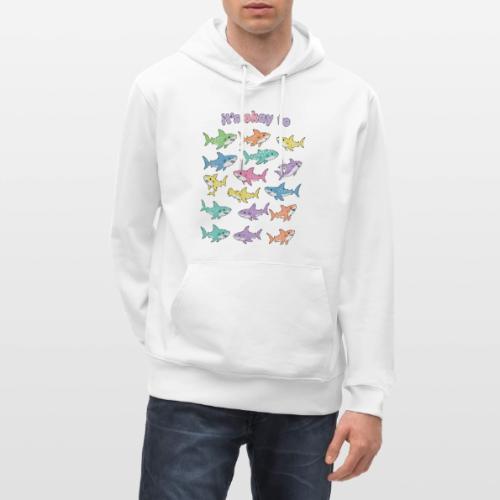 It’s Okay To – Cute Pastel Shark - Heavyweight Unisex Hoodie CRUISER by Stanley/Stella