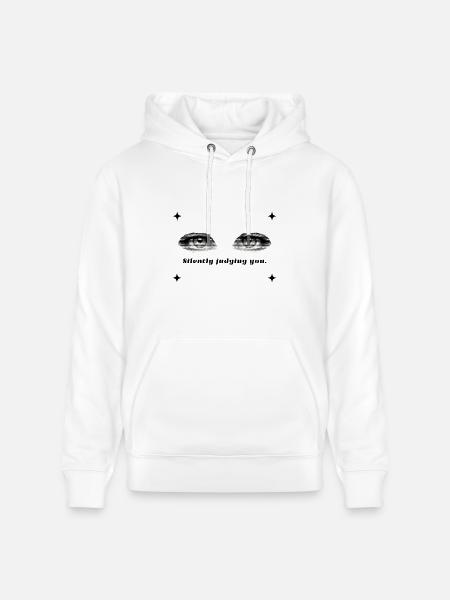 Twin Halftone Eyes - Heavyweight Unisex Hoodie CRUISER by Stanley/Stella - white