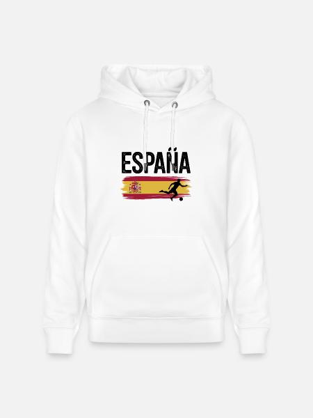 Spain Flag Soccer Splash - Heavyweight Unisex Hoodie CRUISER by Stanley/Stella - white