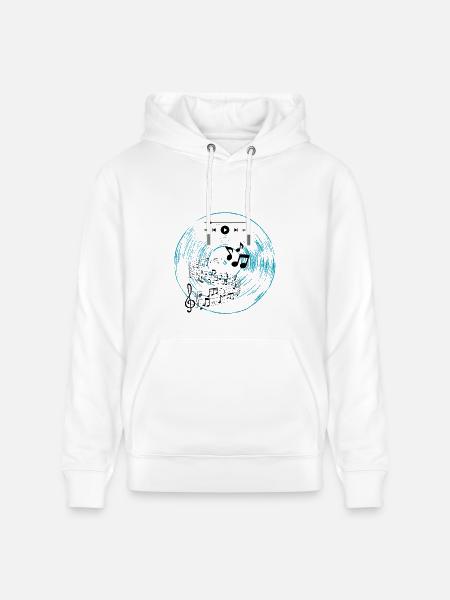 Cyan Vinyl - Heavyweight Unisex Hoodie CRUISER by Stanley/Stella - white
