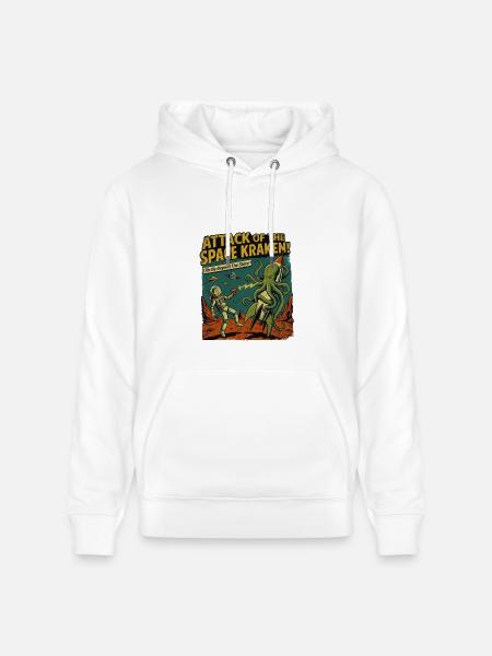 Attack of the Space Kraken - Heavyweight Unisex Hoodie CRUISER by Stanley/Stella - white