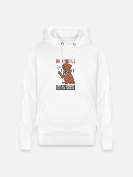Be Mindful - Heavyweight Unisex Hoodie CRUISER by Stanley/Stella - white