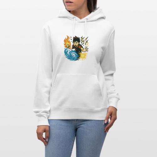 Anime Elemental Warriors | Fire, Water, Lightning - Heavyweight Unisex Hoodie CRUISER by Stanley/Stella