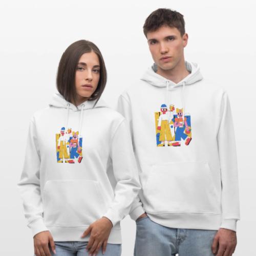 Bold Geometric Duo Pop Art - Heavyweight Unisex Hoodie CRUISER by Stanley/Stella