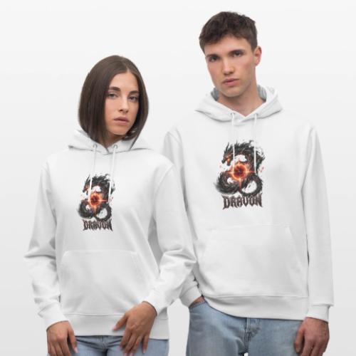 Dravon Fire Dragon Dark Fantasy Graphic T-Shirt - Heavyweight Unisex Hoodie CRUISER by Stanley/Stella