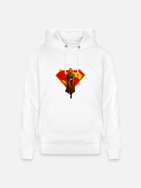 Supergirl Movie Kara In Front Of Supergirl Emblem - Heavyweight Unisex Hoodie CRUISER by Stanley/Stella - white