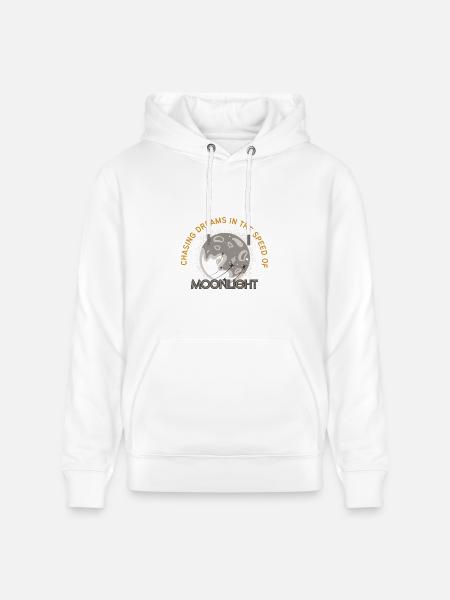 Celestial Moonlight Dream Illustration - Heavyweight Unisex Hoodie CRUISER by Stanley/Stella - white