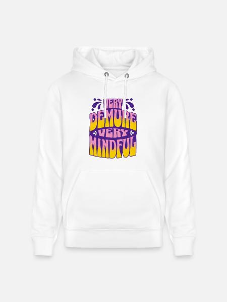 Very Demure, Very Mindful - Heavyweight Unisex Hoodie CRUISER by Stanley/Stella - white