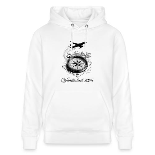 Wanderlust 2026 T-Shirt | Minimalist Travel Plane - Heavyweight Unisex Hoodie CRUISER by Stanley/Stella