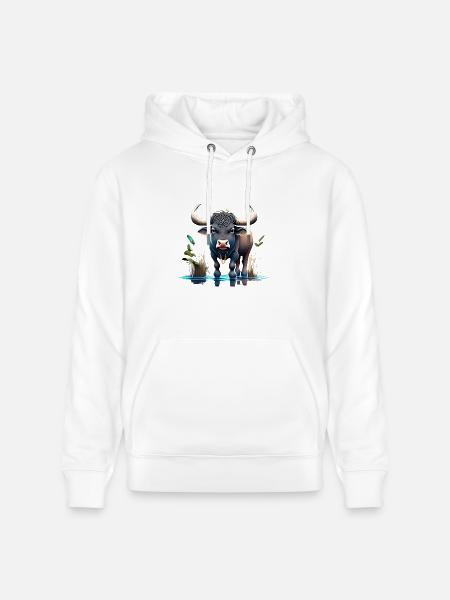 Water Buffalo - Heavyweight Unisex Hoodie CRUISER by Stanley/Stella - white