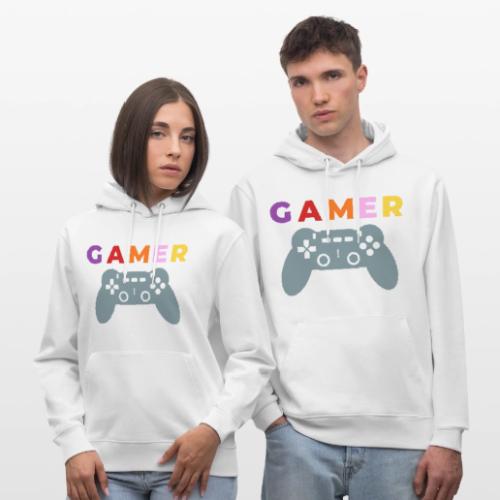 Colorful Gamer Controller Graphic - Heavyweight Unisex Hoodie CRUISER by Stanley/Stella