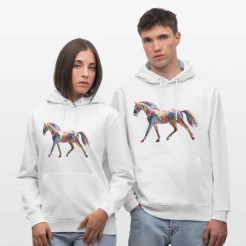 Colorful Abstract Horse Art Design - Heavyweight Unisex Hoodie CRUISER by Stanley/Stella