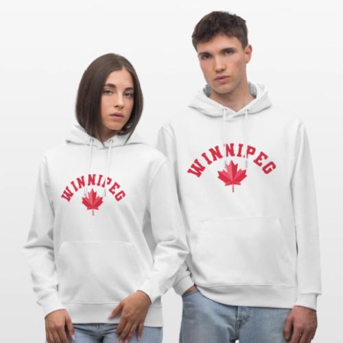 Winnipeg with maple leaf - Heavyweight Unisex Hoodie CRUISER by Stanley/Stella
