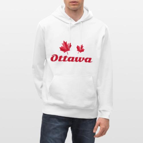 Ottawa with two red maple leaves - Heavyweight Unisex Hoodie CRUISER by Stanley/Stella
