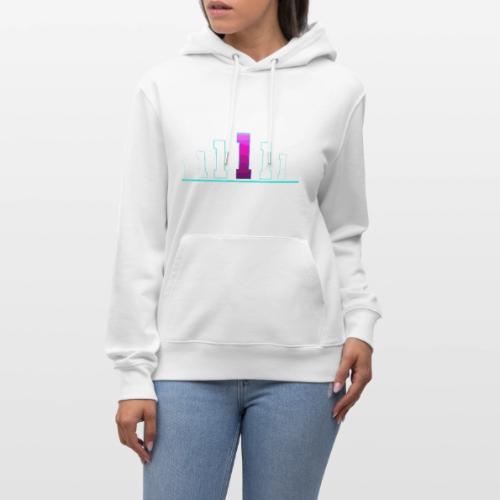 Number 1 in Magenta: Varsity Font - Heavyweight Unisex Hoodie CRUISER by Stanley/Stella