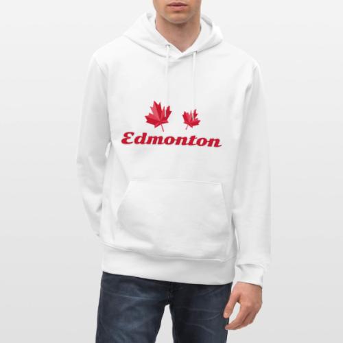 Edmonton with two red maple leaves - Heavyweight Unisex Hoodie CRUISER by Stanley/Stella