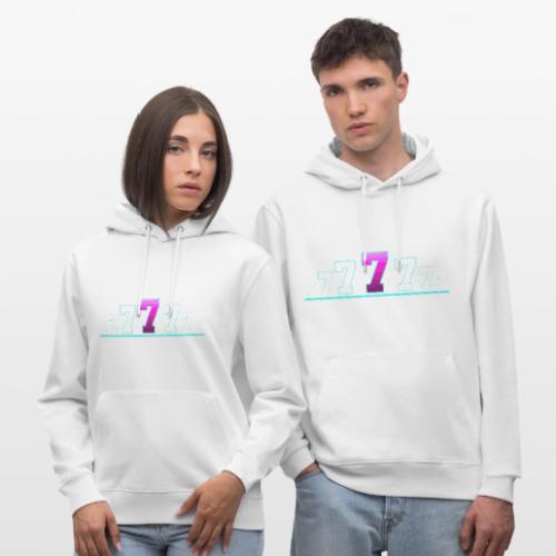 Number 7 in Magenta: Varsity Font - Heavyweight Unisex Hoodie CRUISER by Stanley/Stella