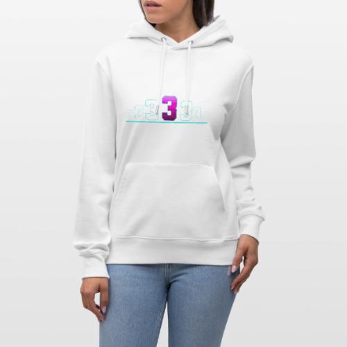 Number 3 in Magenta: Varsity Font - Heavyweight Unisex Hoodie CRUISER by Stanley/Stella