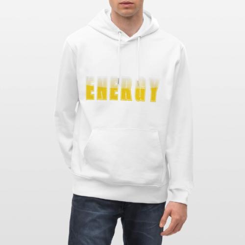 ENERGY Electric Yellow Power Word Design - Heavyweight Unisex Hoodie CRUISER by Stanley/Stella