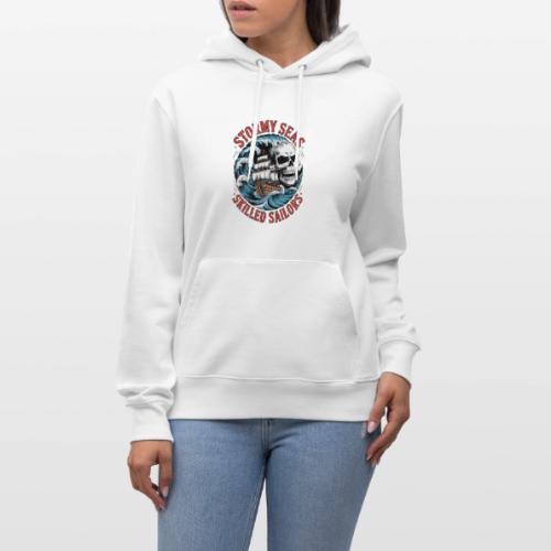 Stormy Seas Skull Pirate Ship Nautical Ocean Waves - Heavyweight Unisex Hoodie CRUISER by Stanley/Stella