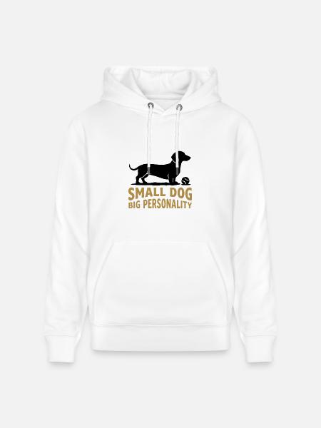 Small Dog Big Personality - Heavyweight Unisex Hoodie CRUISER by Stanley/Stella - white